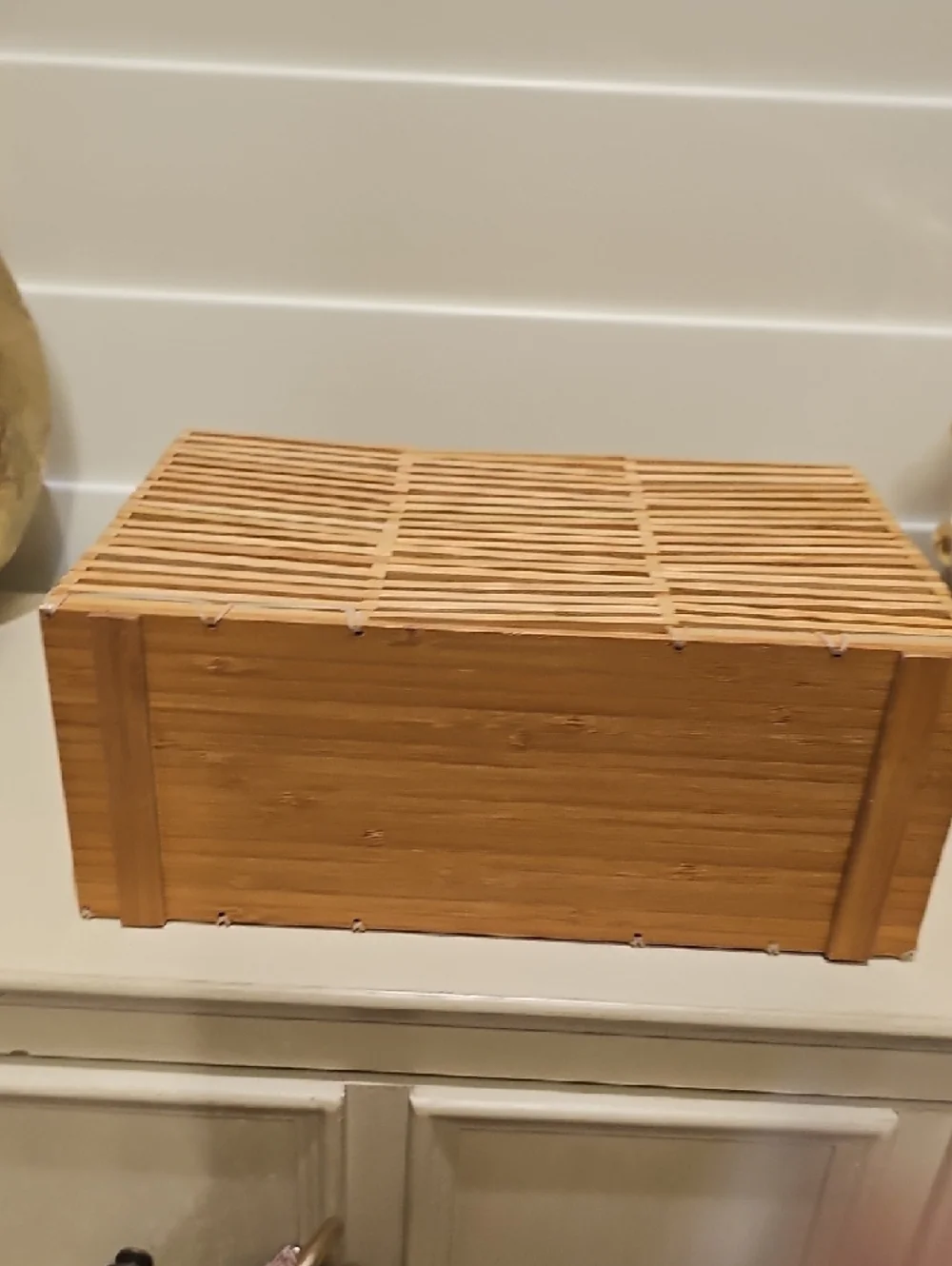 New Bamboo Slat Tote Bag - Natural
